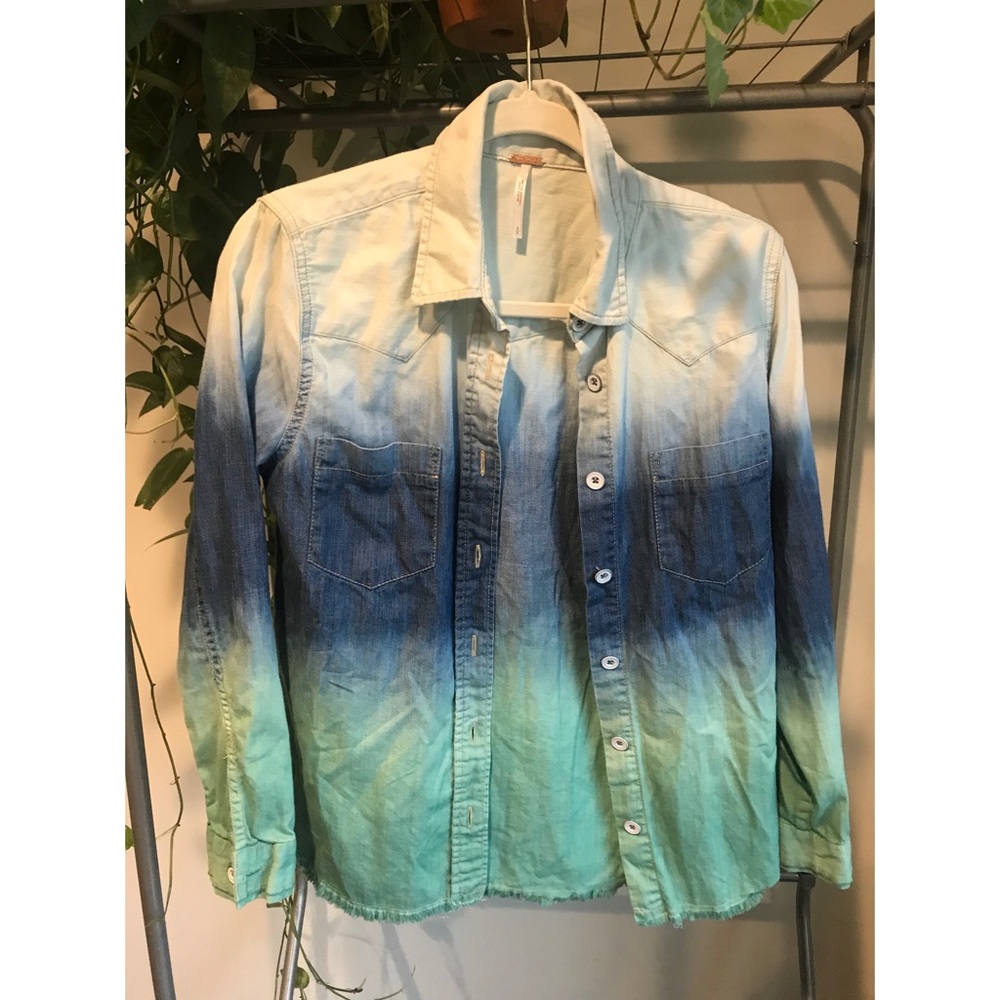 Free People Denim Button Down